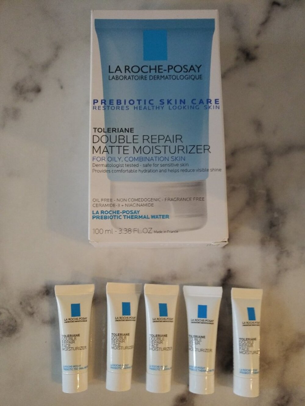 La Roche Posay Toleriane Double Repair Face Moisturizer Set with Niacinamide